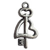 Pendant Zinc Alloy Jewelry Findings Lead-free, 12x22mm Hole:2mm, Sold by Bag