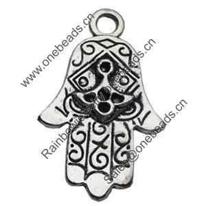 Pendant Zinc Alloy Jewelry Findings Lead-free, 24x40mm Hole:4.5mm, Sold by Bag