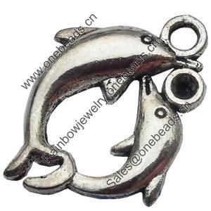 Pendant Zinc Alloy Jewelry Findings Lead-free, 20x25mm Hole:3mm, Sold by Bag