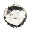 Pendant Zinc Alloy Jewelry Findings Lead-free, 28x31mm Hole:2.5mm, Sold by Bag