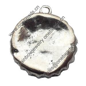 Pendant Zinc Alloy Jewelry Findings Lead-free, 28x31mm Hole:2.5mm, Sold by Bag