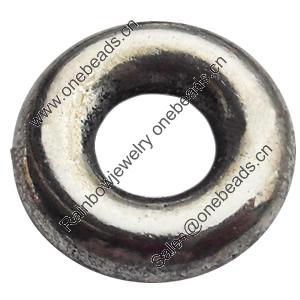 Donut Zinc Alloy Jewelry Findings Lead-free, O:10mm I:4mm, Sold by Bag