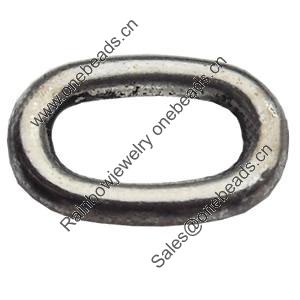 Donut Zinc Alloy Jewelry Findings Lead-free, O:7x11mm I:4x7mm, Sold by Bag