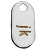 Pendant Zinc Alloy Jewelry Findings Lead-free, 13x26mm Hole:4mm, Sold by Bag