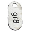 Pendant Zinc Alloy Jewelry Findings Lead-free, 13x26mm Hole:4mm, Sold by Bag