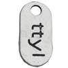 Pendant Zinc Alloy Jewelry Findings Lead-free, 13x26mm Hole:4mm, Sold by Bag