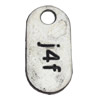 Pendant Zinc Alloy Jewelry Findings Lead-free, 13x26mm Hole:4mm, Sold by Bag