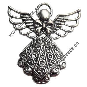 Pendant Zinc Alloy Jewelry Findings Lead-free, 39x42mm, Sold by Bag