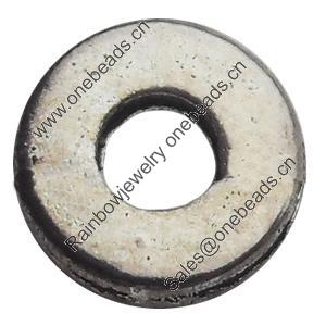 Donut Zinc Alloy Jewelry Findings Lead-free, O:7mm I:3mm, Sold by Bag