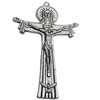 Pendant Zinc Alloy Jewelry Findings Lead-free, Cross, 50x76mm Hole:3mm, Sold by Bag