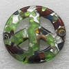 Silver Foil lampwork Pendant, 40x40mm, Sold by PC