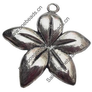 Pendant Zinc Alloy Jewelry Findings Lead-free, 35x37mm Hole:3mm, Sold by Bag