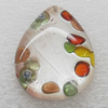 lampwork Cabochons, Teardrop 13x18x6mm, Sold by PC