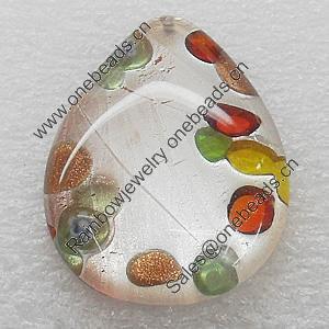 lampwork Cabochons, Teardrop 13x18x6mm, Sold by PC