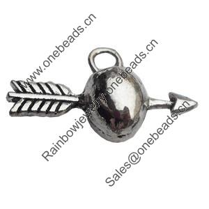Pendant Zinc Alloy Jewelry Findings Lead-free, 30x17mm Hole:4mm, Sold by Bag
