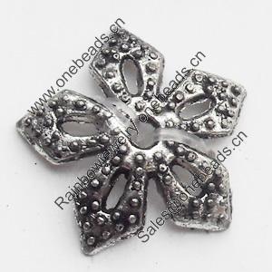 Bead Caps Zinc Alloy Jewelry Findings Lead-free, Flower 12mm Hole:1mm, Sold by Bag