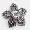 Bead Caps Zinc Alloy Jewelry Findings Lead-free, Flower 12mm Hole:1mm, Sold by Bag