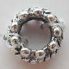European Style Beads Zinc Alloy Jewelry Findings Lead-free, 9mm Hole:5mm, Sold by Bag