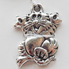 Pendant Zinc Alloy Jewelry Findings Lead-free, Animal 14x17mm, Sold by Bag