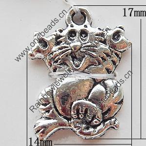 Pendant Zinc Alloy Jewelry Findings Lead-free, Animal 14x17mm, Sold by Bag