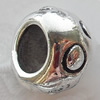 European Style Beads Zinc Alloy Jewelry Findings Lead-free, 8x13mm Hole:7mm, Sold by Bag