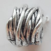 European Style Beads Zinc Alloy Jewelry Findings Lead-free, 10x15mm Hole:8.5mm, Sold by Bag