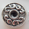 European Style Beads Zinc Alloy Jewelry Findings Lead-free, 11mm Hole:5mm, Sold by Bag