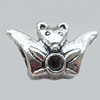 European Style Beads Zinc Alloy Jewelry Findings Lead-free, 18x12mm Hole:5mm, Sold by Bag
