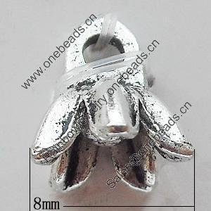 Pendant Zinc Alloy Jewelry Findings Lead-free, 8x8mm Hole2mm, Sold by Bag