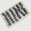 Dichroic Lampwork Glass Rings, Diamond 26.5mm, Sold by Box