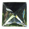 Resin Zircon, No-Hole Jewelry findings, Square, 8mm, Sold by Bag
