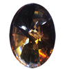 Resin Zircon, No-Hole Jewelry findings, Oval, 6x8mm, Sold by Bag