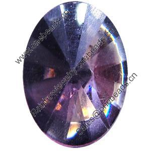 Matter Resin Zircon, No-Hole Jewelry findings, Oval, 6x8mm, Sold by Bag