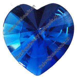 Matter Resin Zircon, No-Hole Jewelry findings, Heart, 20mm, Sold by Bag