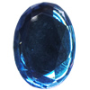 Resin Zircon, No-Hole Jewelry findings, Faceted Oval, 6x8mm, Sold by Bag
