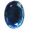 Resin Zircon, No-Hole Jewelry findings, Faceted Oval, 13x18mm, Sold by Bag