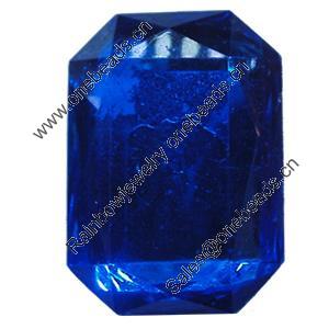 Resin Zircon, No-Hole Jewelry findings, Faceted Polygon, 6x8mm, Sold by Bag