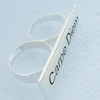 Zinc alloy Jewelry Rings, Nickel-free & Lead-free A Grade, 48x12mm, Sold by PC
