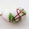 Spray-Painted Acrylic Beads, Oval 13x10mm, Sold by Bag 