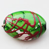 Spray-Painted Acrylic Beads, Oval 19x13mm, Sold by Bag 