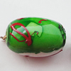Spray-Painted Acrylic Beads, Oval 18x12mm, Sold by Bag 