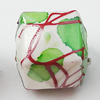 Spray-Painted Acrylic Beads, Cube 12mm, Sold by Bag 