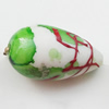 Spray-Painted Acrylic Beads, Teardrop 21x12mm, Sold by Bag 
