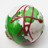 Spray-Painted Acrylic Beads, Round 14mm, Sold by Bag 