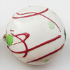 Spray-Painted Acrylic Beads, Flat Round 17mm, Sold by Bag 