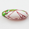 Spray-Painted Acrylic Beads, Oval 31x13mm, Sold by Bag 
