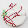 Spray-Painted Acrylic Beads, Flat Round 22mm, Sold by Bag 