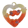 Acrylic Pendants, Mix Colour, Heart, 28x31mm Hole:2mm, Sold by PC