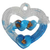 Acrylic Pendants, Mix Colour, Heart, 29x30mm Hole:2mm, Sold by PC