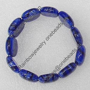 Millefiori Glass Bracelets, Beads Size:18x22mm, Sold by PC